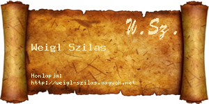 Weigl Szilas névjegykártya